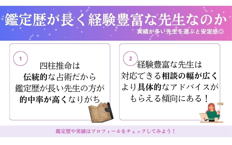 鑑定歴や過去の実績から選ぶ