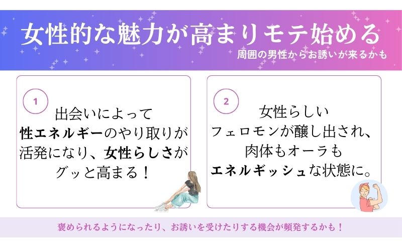 ツインレイ・魅力が高まってモテるようになる