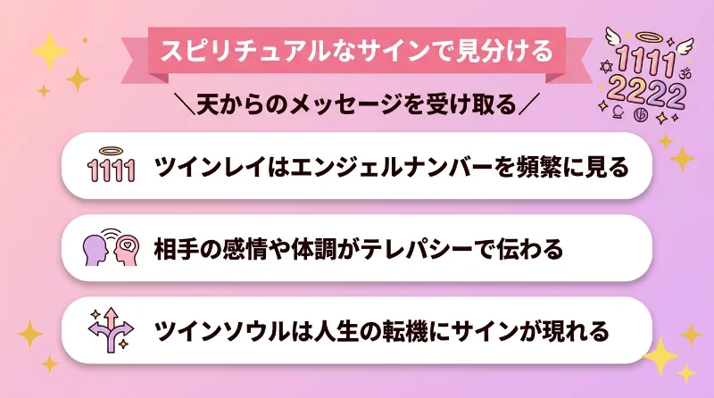 スピリチュアルなサインで見分ける