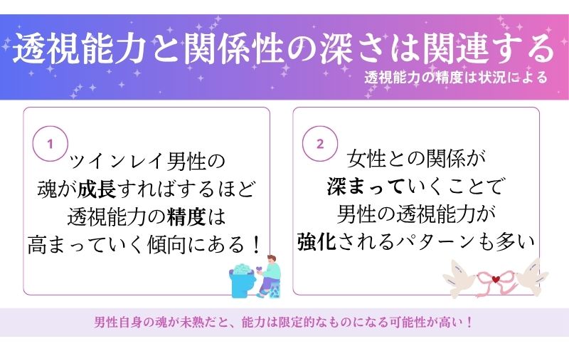 精度はツインレイ男性の魂の成長度合いで変わる