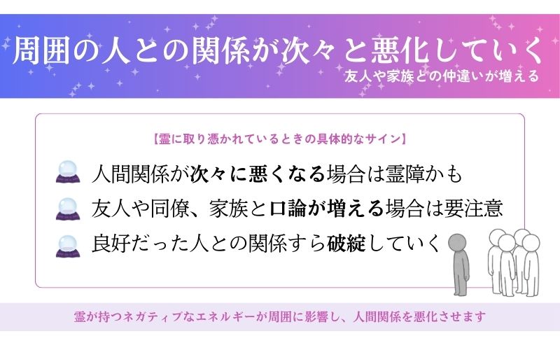 人間関係の急激な悪化