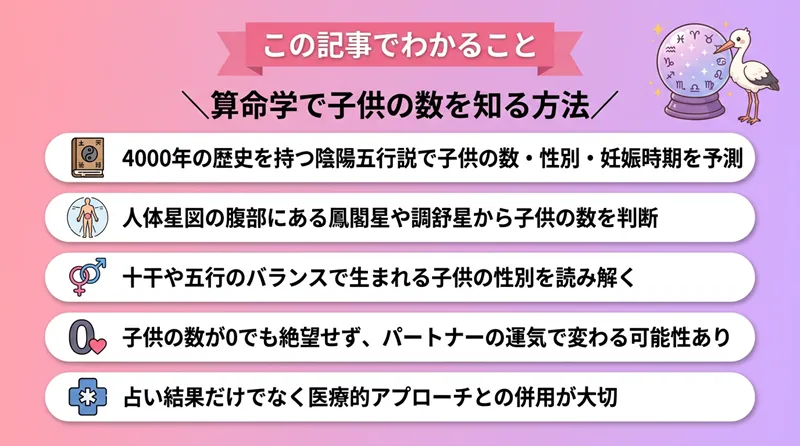 算命学で子供の数が当たる？的中率が高い理由と話題のおすすめ電話占い師も紹介【2026年最新】