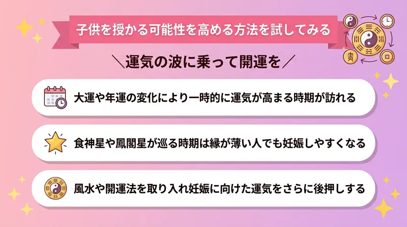 子供を授かる可能性を高める方法を試してみる