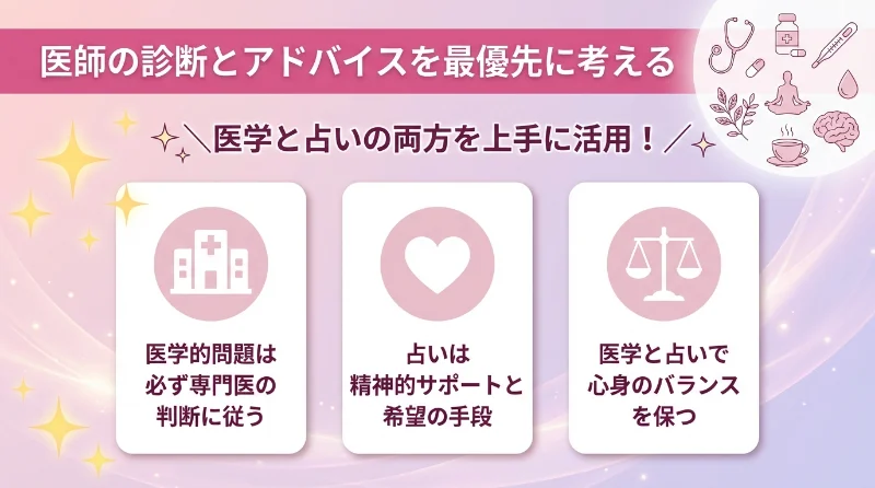 医師の診断とアドバイスを最優先に考える