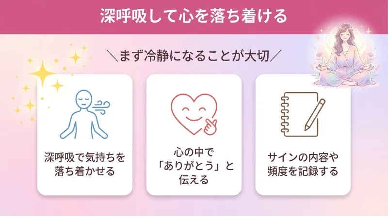 深呼吸して心を落ち着ける