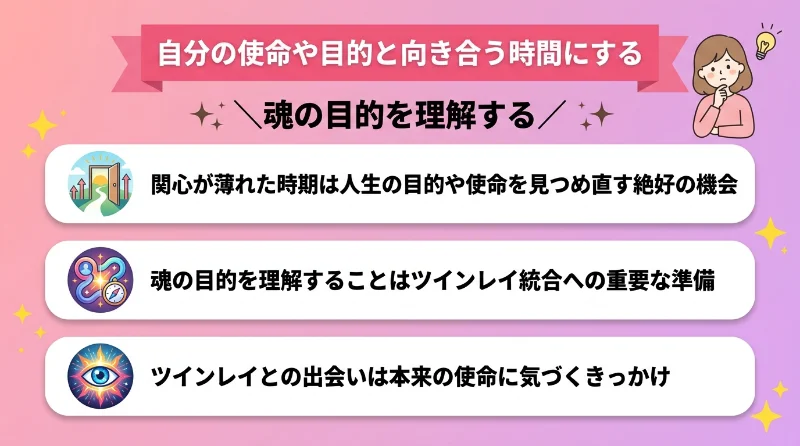 自分の使命や目的と向き合う時間にする