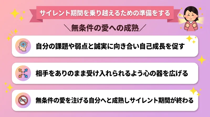 サイレント期間を乗り越えるための準備をする