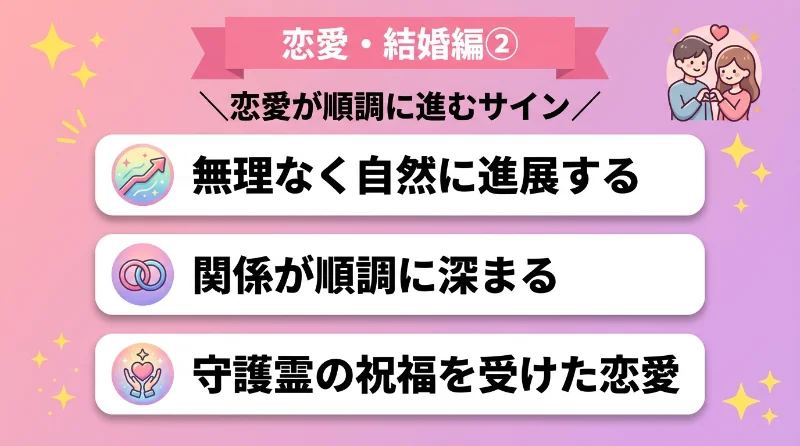 恋愛関係が無理なく自然に順調へ進展する