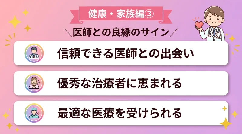 信頼できる医師や治療者との出会いに恵まれる