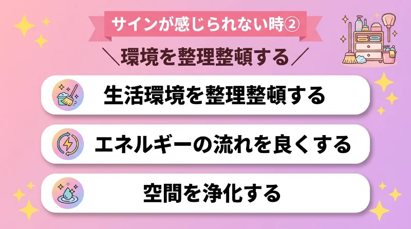 生活環境を整理整頓し、エネルギーの流れを良くする