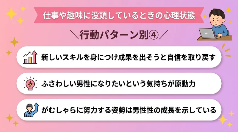 仕事や趣味に没頭しているときの心理状態