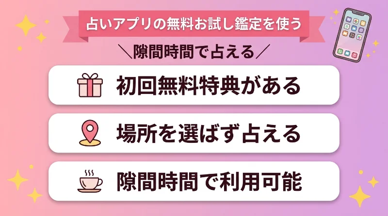 占いアプリの無料お試し鑑定を使う