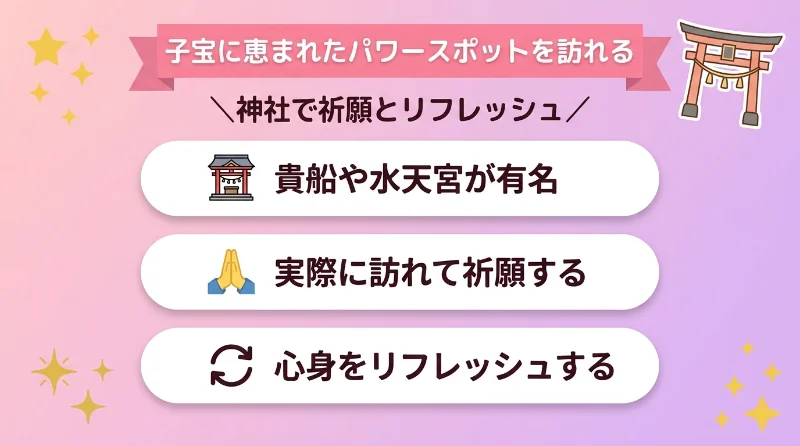 子宝に恵まれたパワースポットを訪れる