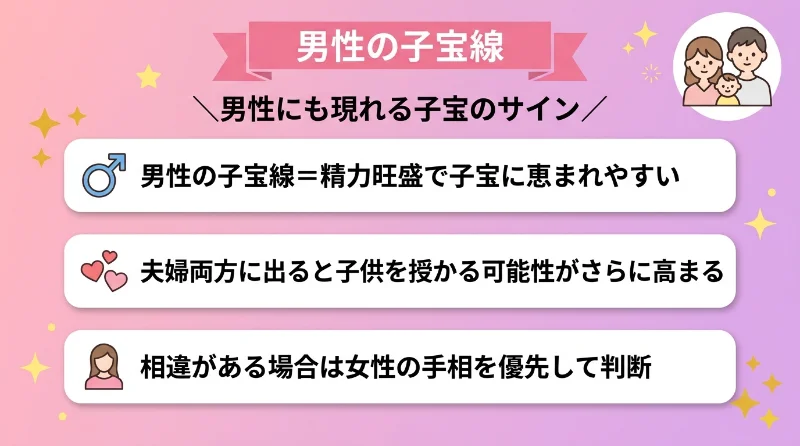 男性の子宝線