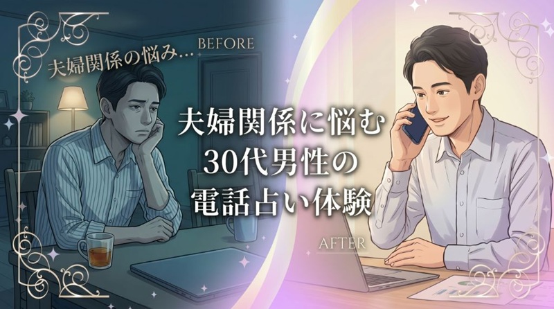 【体験談】電話占いピュアリ・キアナ先生は当たる？30代男性が夫婦関係を相談した口コミ